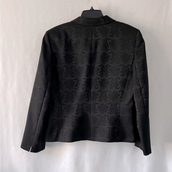 Stresa Size 18 Borcade Black Lined Blazer Jacket - Picture 9 of 10